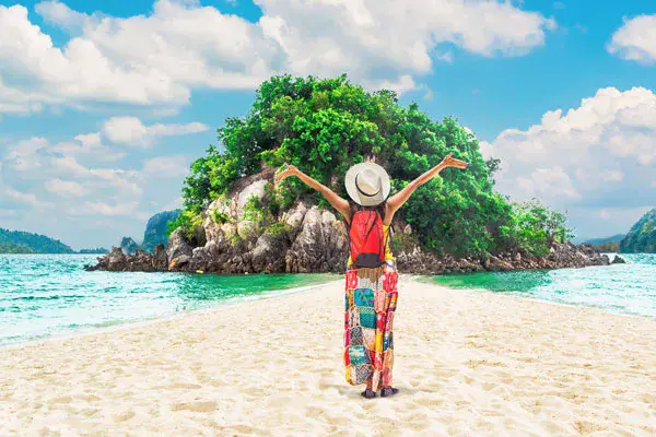 Woman on a beach 