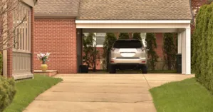 car in garage