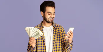 man making money