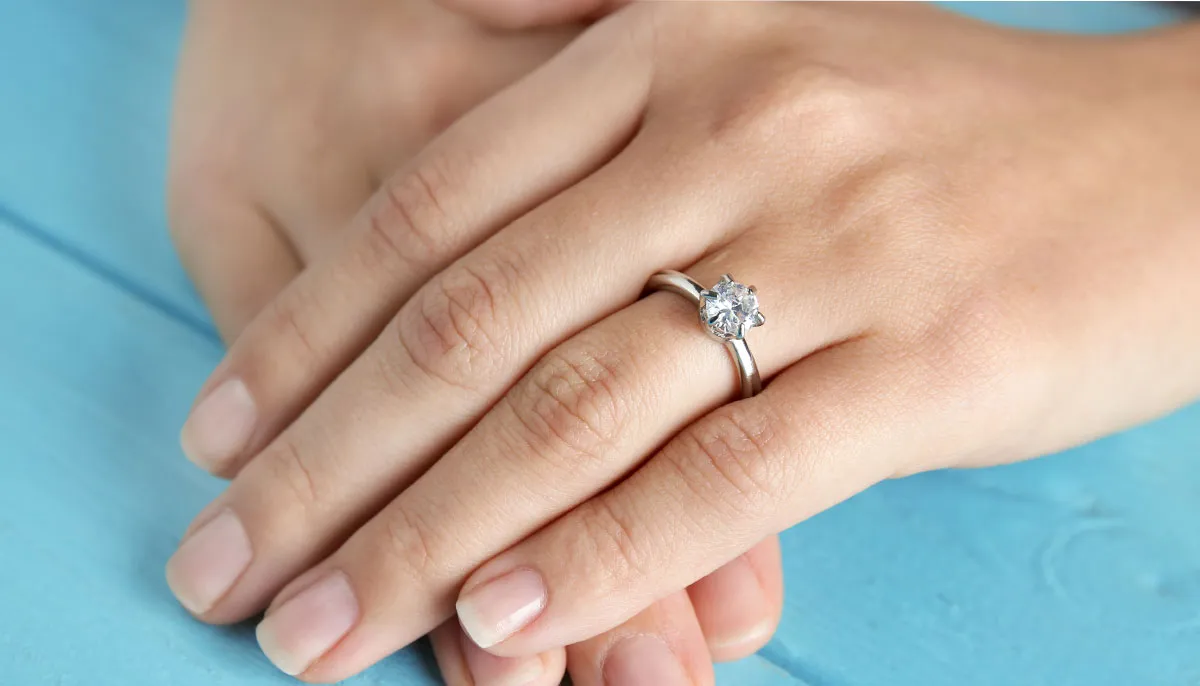 Hand with engagement ring: Adobe Stock